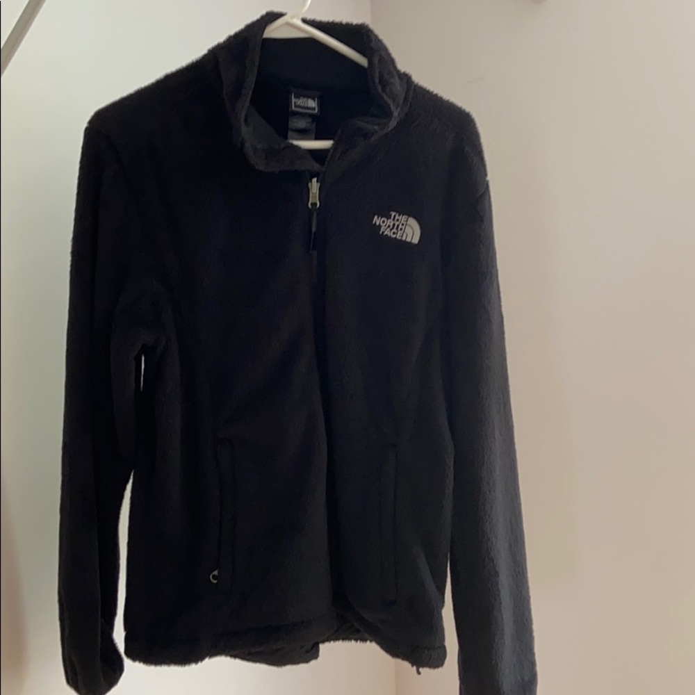 Fuzzy north face jacket